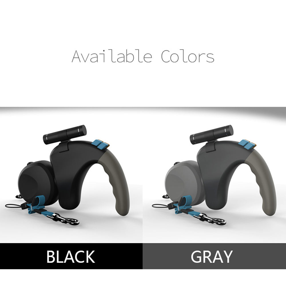 For 2 Dogs Walking Pet Traction Rope Belt Retractable Adjustable Double with Light Dual Dog Rope Leash Rotation Pet Rope