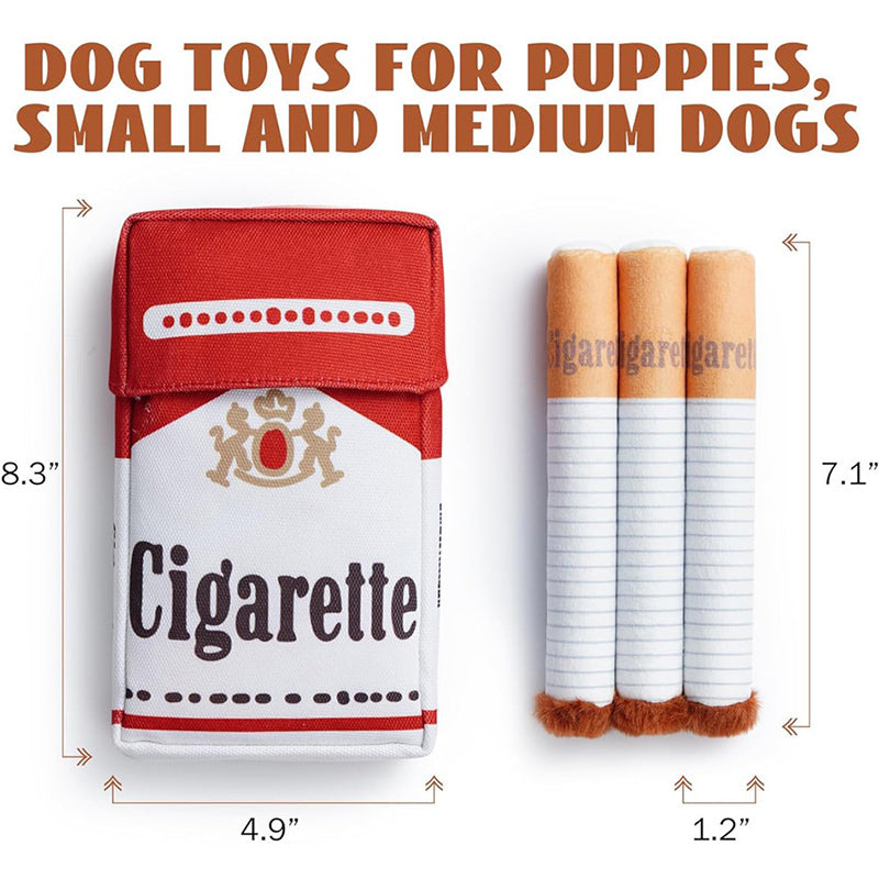 Creative Cigarette Interactive Giggles Dog Toys Funny Interactive Plush Dog Toys Funny Plush Chewing Toy Cigaret Box Pet Gifts