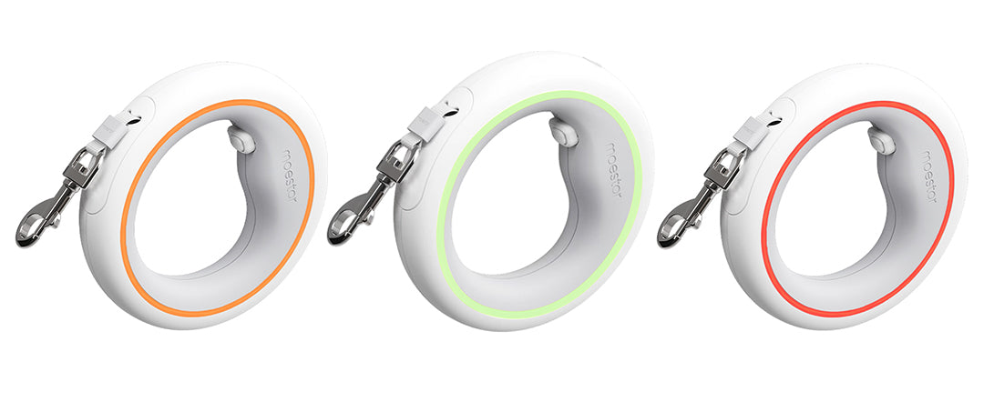 Moestar UFO Retractable Leash 2 Lite Metal Buckle Anti-Slip Handle One-handed Brake Pause Lock Leash for Small & Medium Size Dog