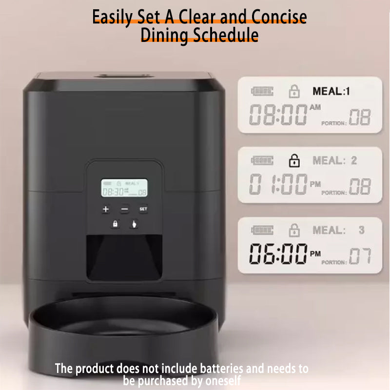 2L Automatic Feed Dispenser For Pets Intelligent Feed Dispersion For Cats And Dogs Regular Quantitative Feeding With Recording