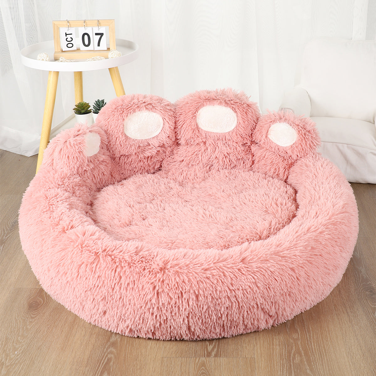 Fluffy Dog Bed Winter Warm Large Pet Products Small Sofa Baskets Pets Kennel Mat Puppy Cats Supplies Basket Blanket Accessories
