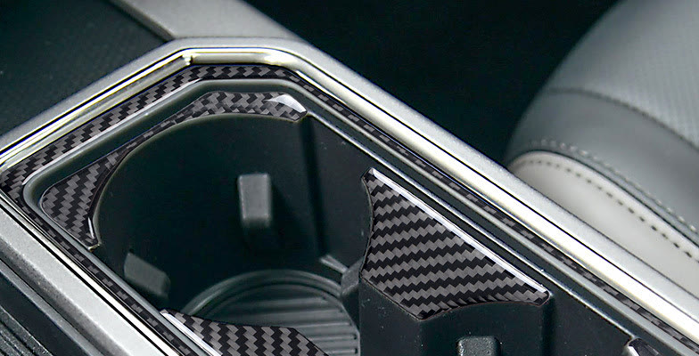 Carbon-Fiber Cup Holder Frame Trim for Ford F-150 / Raptor (