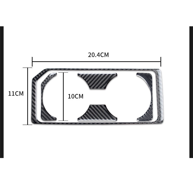 Carbon-Fiber Cup Holder Frame Trim for Ford F-150 / Raptor (Front Row) photo 3