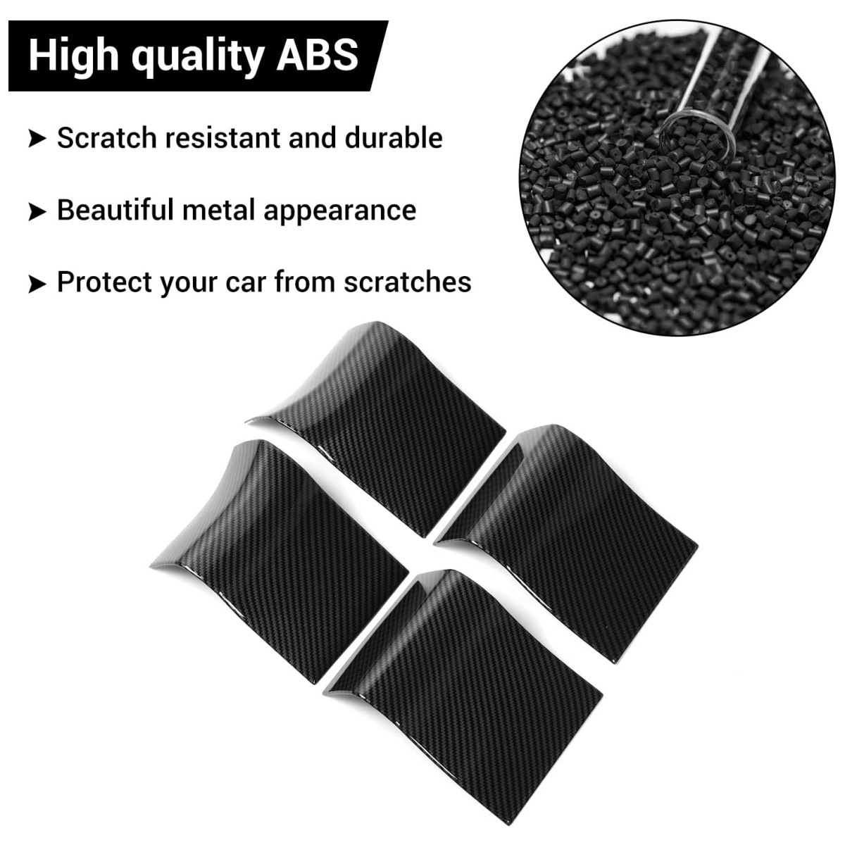Carbon-Fiber Style ABS Door Handle Covers for Ford F-150 201