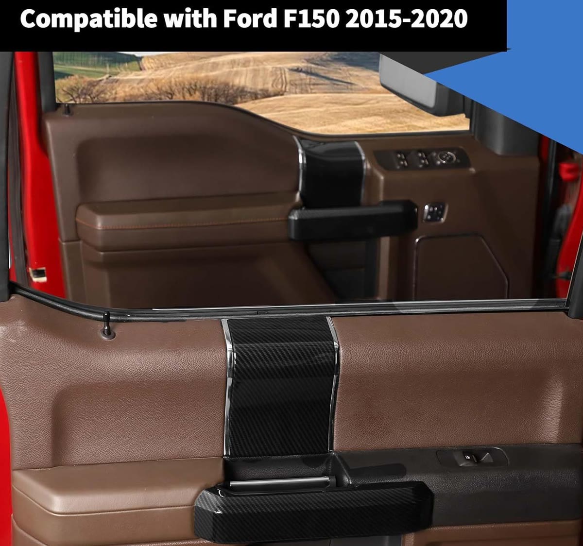 Interior Door Handle Cover Trim for Ford F-150 2015-2020 (4 pcs) photo 2