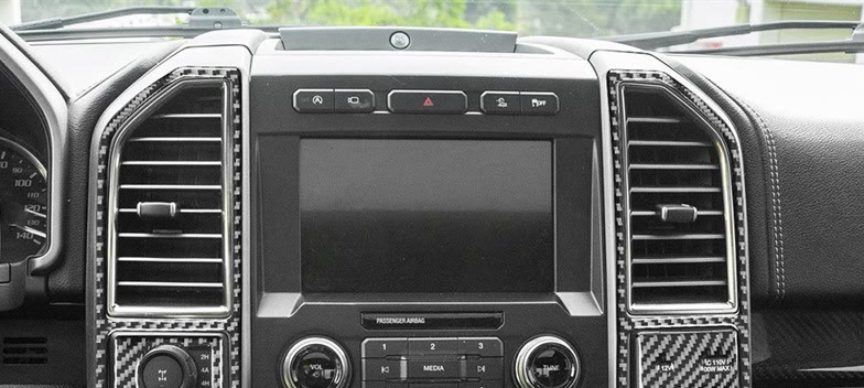 Carbon-Fiber Dash & Vent Trim Kit for Ford F-150 2015-2021 photo 2