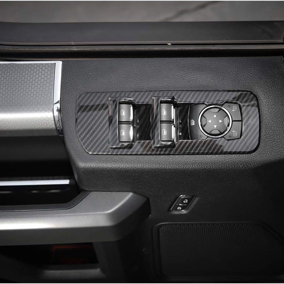 Carbon-Fiber Window Switch Panel Covers for Ford F-150 2015-2019 photo 3
