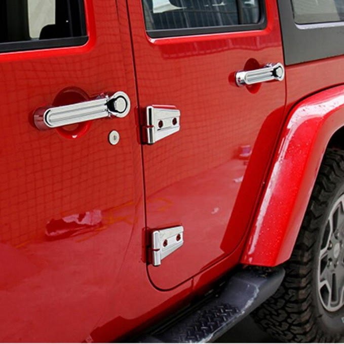 Chrome Door Handle Cover Trim for Jeep Wrangler JL / JLU (4 pcs) photo 4